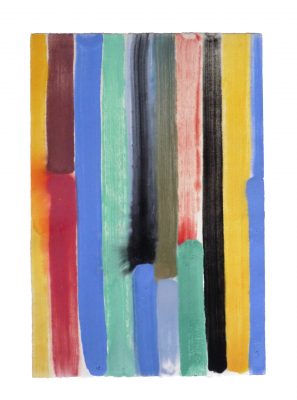 Zinnober Malachit, 2000 Auripigment, Zinnober, Malachit, Elfenbeinschwarz, Erde, Aquarell auf Büttenpapier; 78 x 53,5 cm